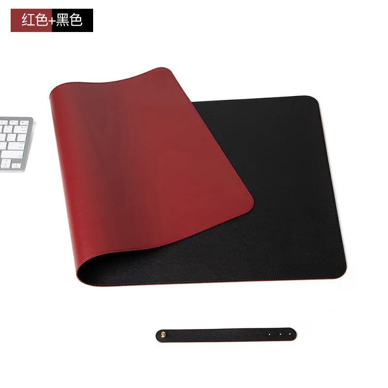 NULOXO PU Leather Desk Mat — Waterproof Office Blotter & Mouse Pad