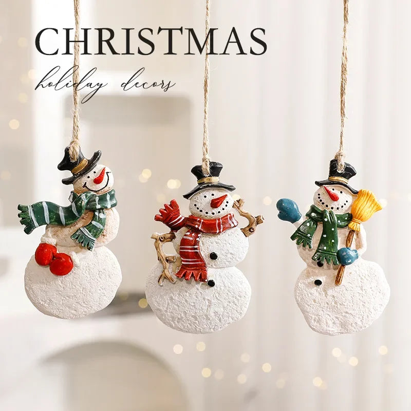 Santa Claus Christmas Tree Ornaments — Resin Hanging Pendants for Holiday Decor
