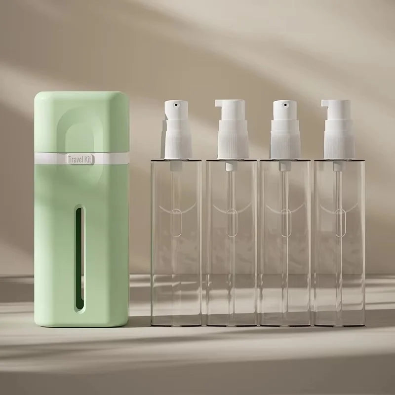 Four-in-One Travel Split Bottle Set — Detachable Refillable Containers