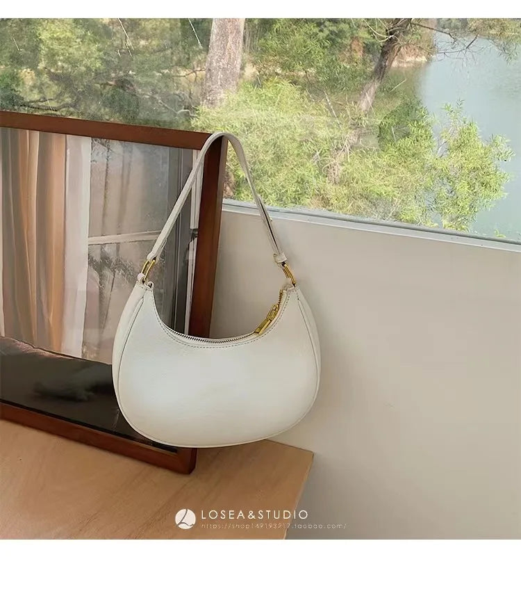 Women's PU Leather Clutch Handbag — Chic Underarm Shoulder Bag