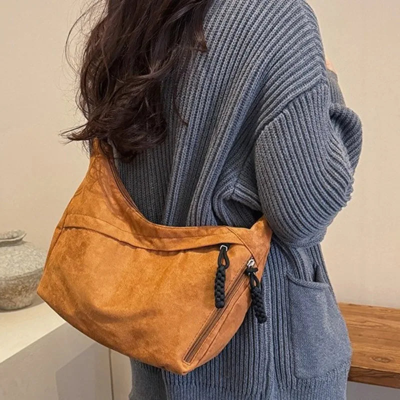 macroupta Retro Hobo Bag — Large Capacity Minimalist Shoulder Bag