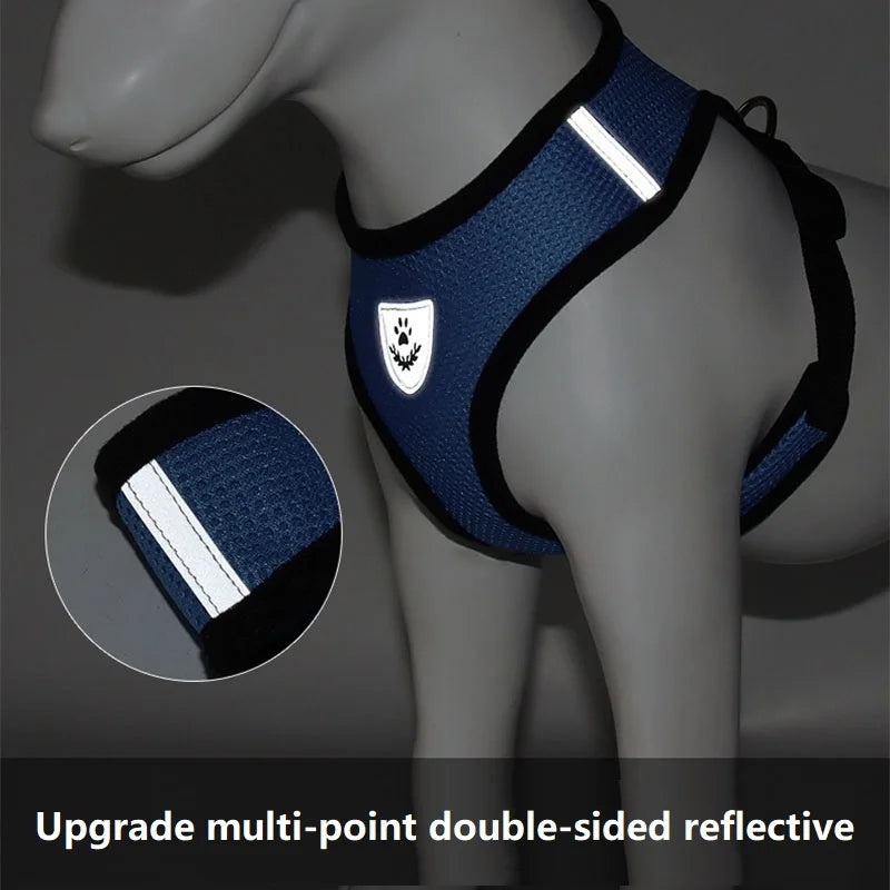 Anti-Escape Cat Harness and Leash Set — Reflective Pet Vest with Quick Release