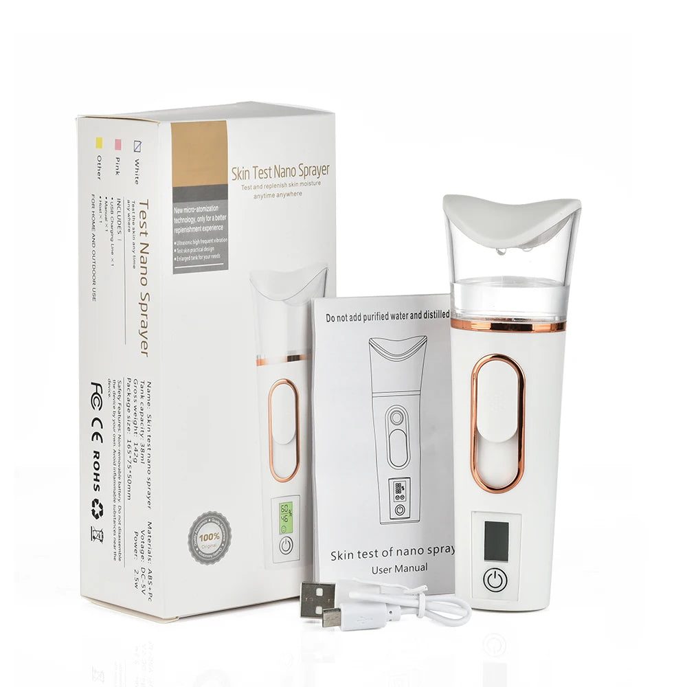 agdoad Portable Nano Facial Sprayer — USB Rechargeable Handheld Hydrating Steamer