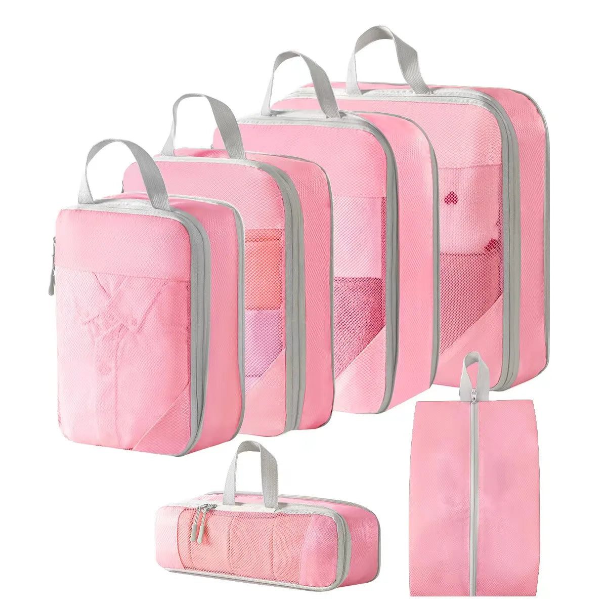 Compression Packing Cubes — Expandable Suitcase Organizers for Travel