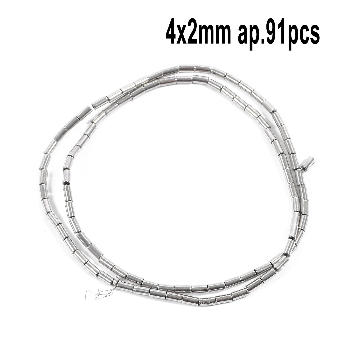 Rhodium Plated Hematite Beads — Geometric Jewelry Making Charms