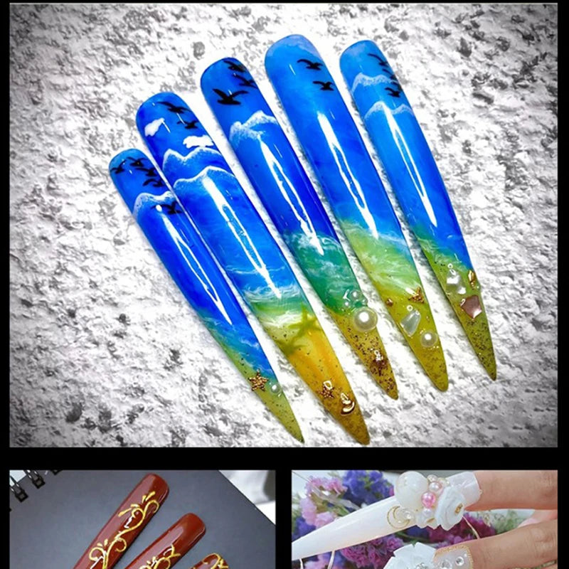 JCSYFAC Stiletto False Nail Tips — Extra Long Professional Nail Art Set