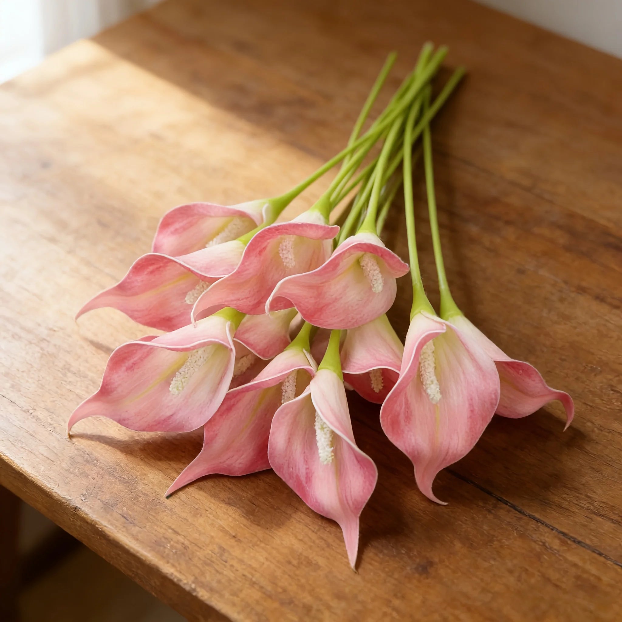 Artificial Calla Lily Flowers — Lifelike PU Floral Arrangement for Decor