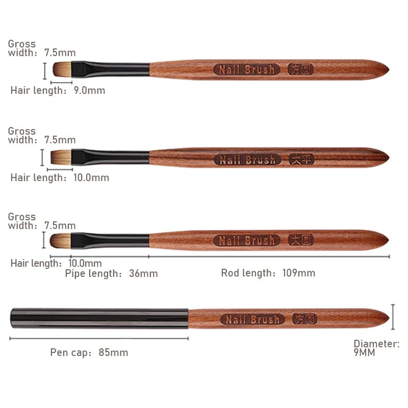 Professional Nail Art Brush Pen — Fine Nylon Bristles for Gel & Acrylic