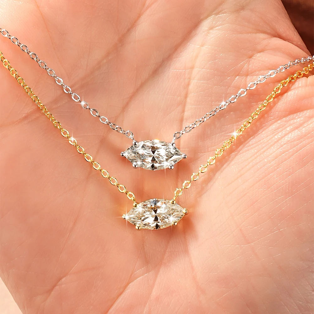 oxtao Moissanite Pendant Necklace — 14K Gold Filled Jewelry for Women