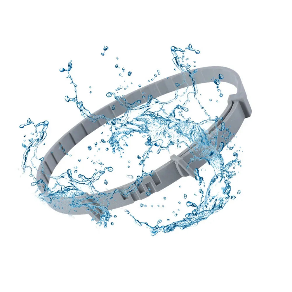 Adjustable Waterproof Pet Collar — Durable Plastic Design for Cats and Dogs