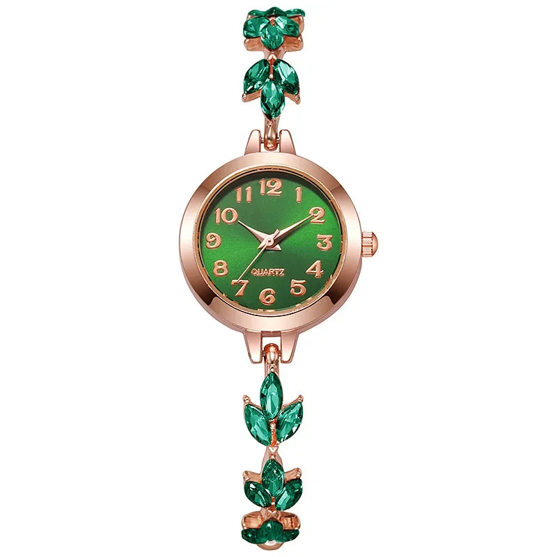 Elegant Women's Rhinestone Bracelet Watch — Luxury Quartz Timepiece