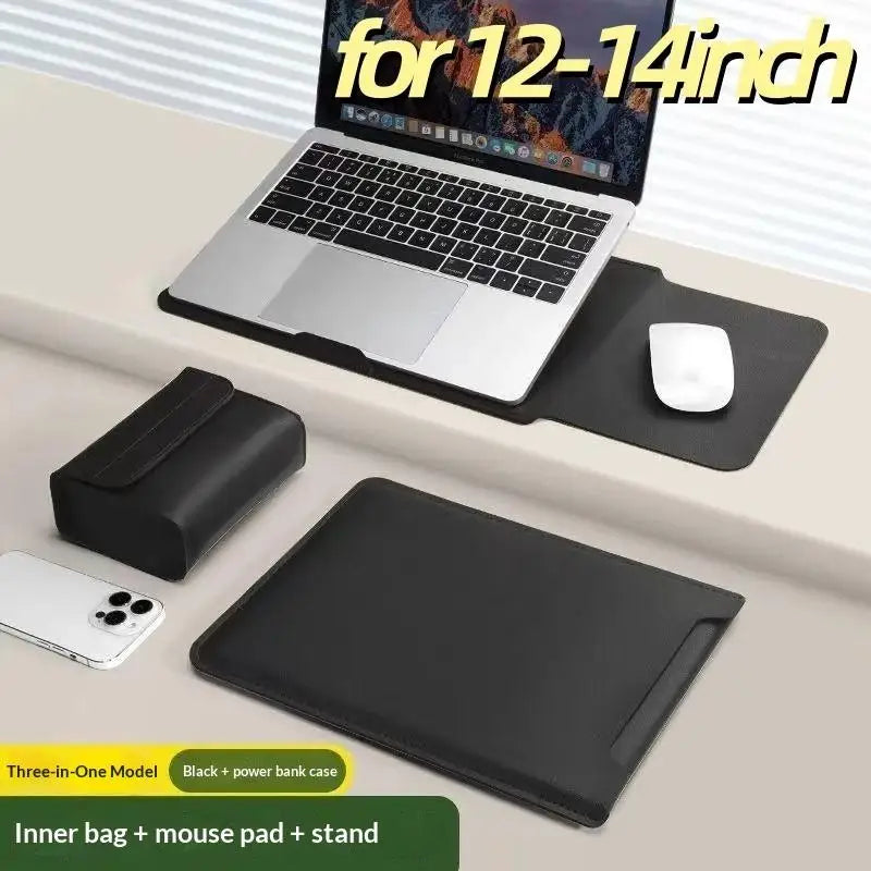 SAFENH 3-in-1 Laptop Sleeve Set — Ergonomic Stand & Mouse Pad Case