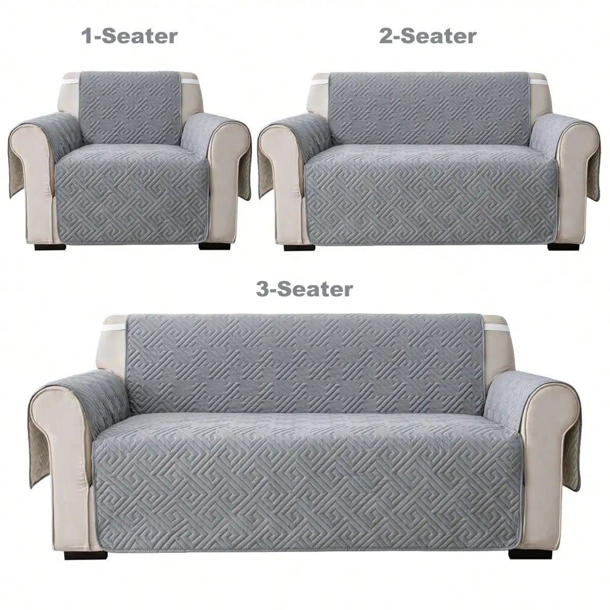 Quilted Sofa Cover — Water-Repellent & Pet-Friendly Slipcover