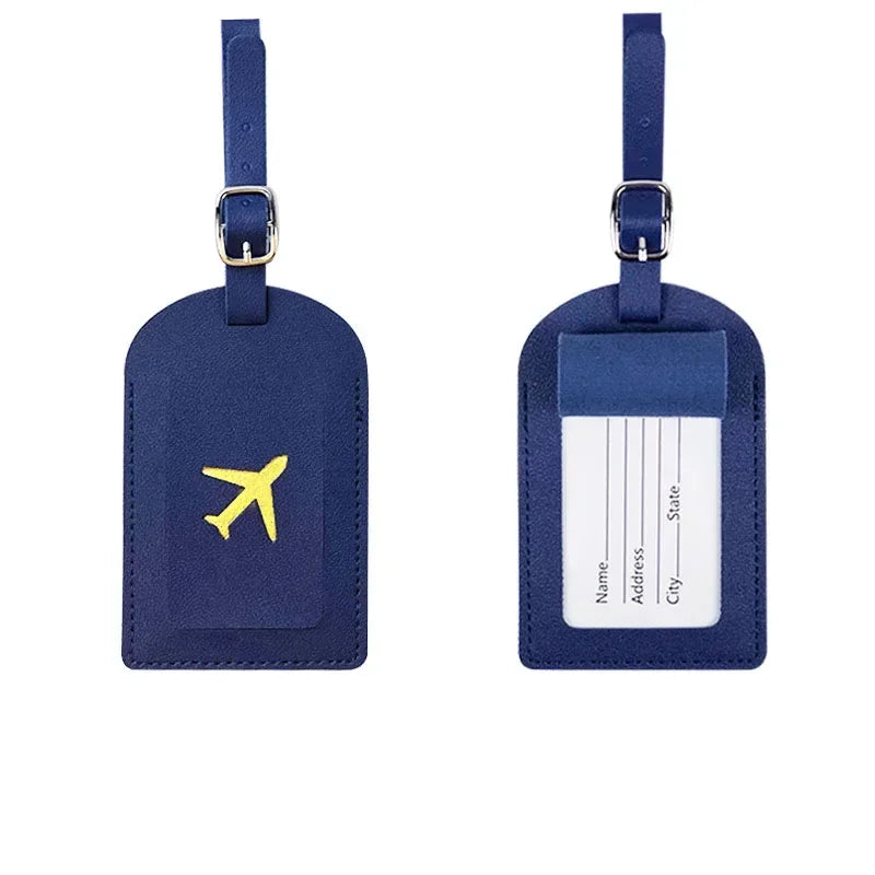 eTya PU Leather Luggage Tag & Passport Cover Set — Travel Identification Accessories