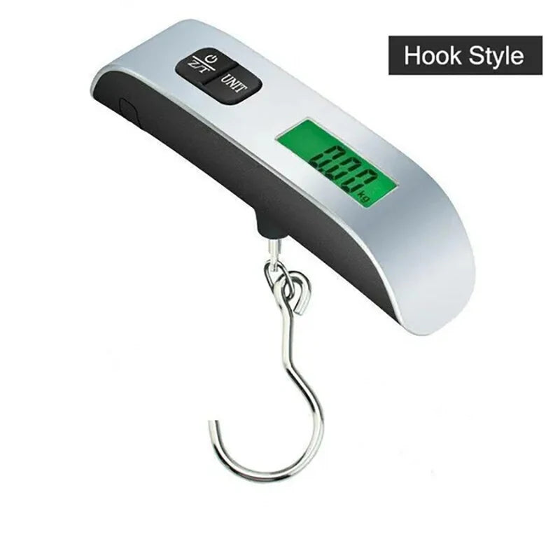 Digital Hanging Luggage Scale — Portable Suitcase Weight Checker, Backlit LCD
