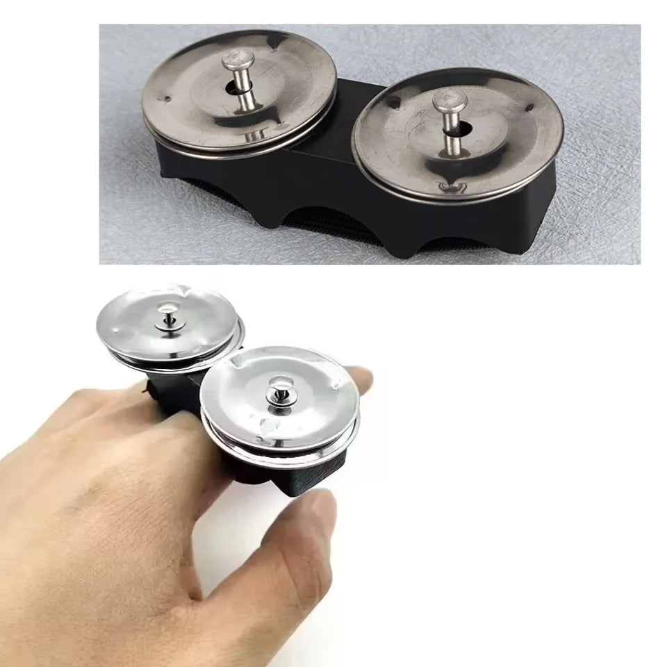 Mini Finger Jingle Tambourine — Portable Metal Hand Percussion Instrument
