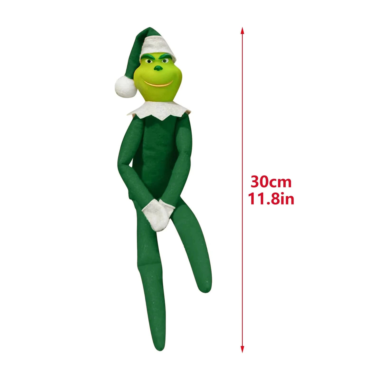 Christmas Elf Plush Figurine — Decorative Holiday Ornament & Stocking Stuffer