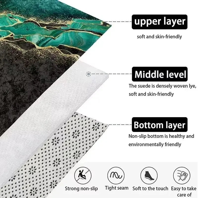 Modern Abstract Geometric Area Rug — Non-Slip Soft Flannel Carpet