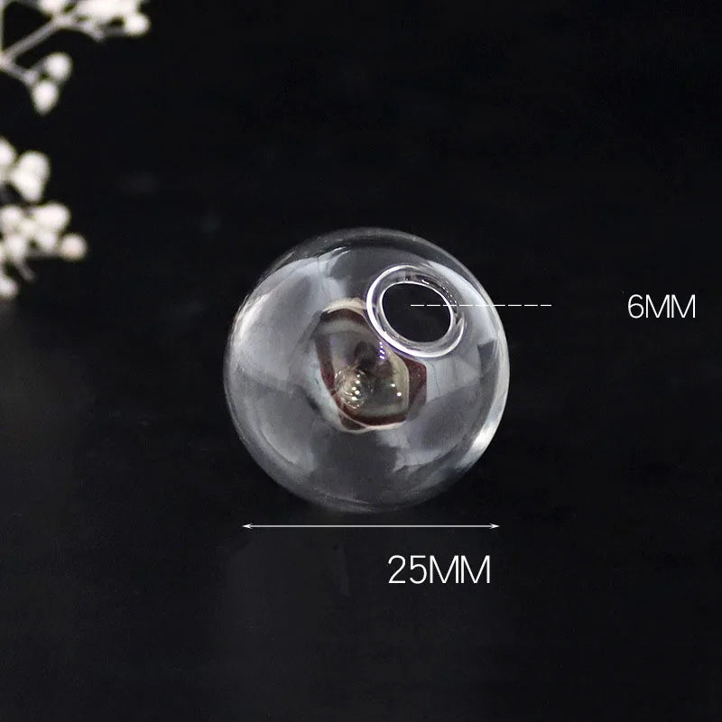 Hollow Glass Ball Orbs — Clear Bubble Vials for Jewelry Making