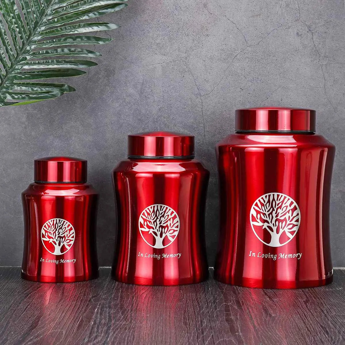 Stainless Steel Memorial Urn — Small Pet or Human Cremation Storage Jar