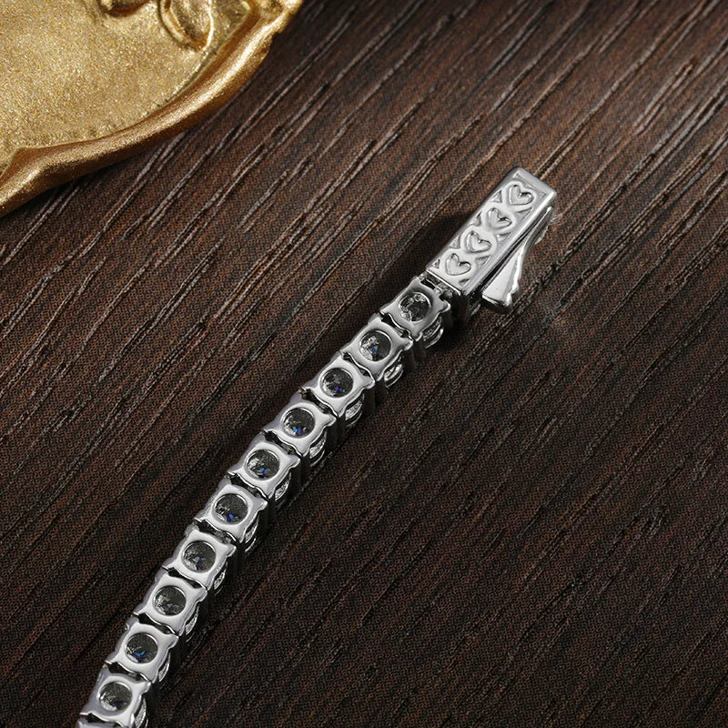 knobspin Moissanite Tennis Necklace — 18k Gold Plated Sterling Silver Jewelry