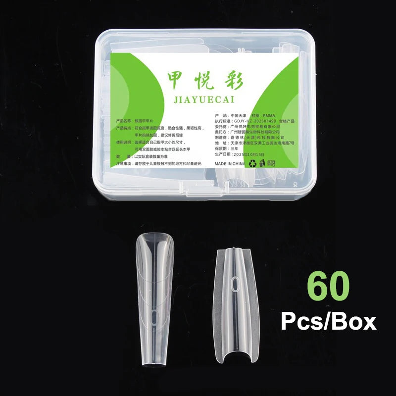 Sandwich Dual Nail Forms — 60pc Set for Quick 3D Extensions