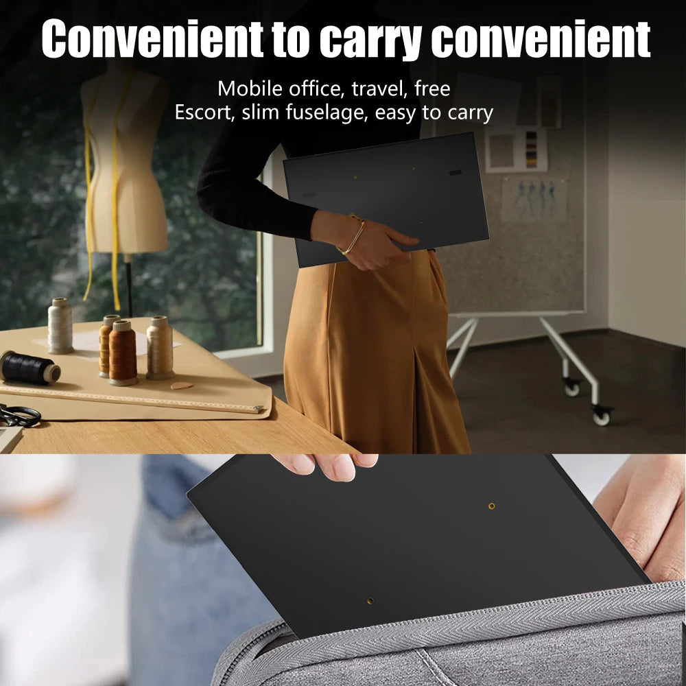 MUCAI 14 Inch Portable Monitor — Slim WLED Display for Laptops