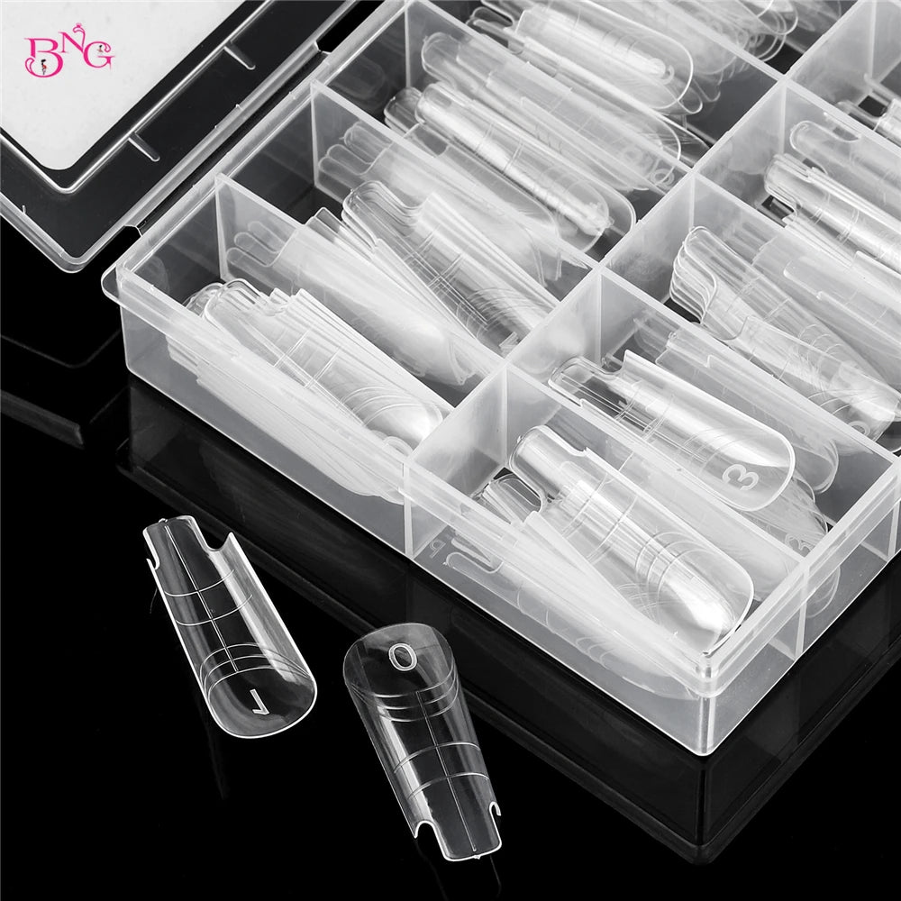 Dual Nail Forms for Poly Gel — Full Cover Manicure Extension Molds