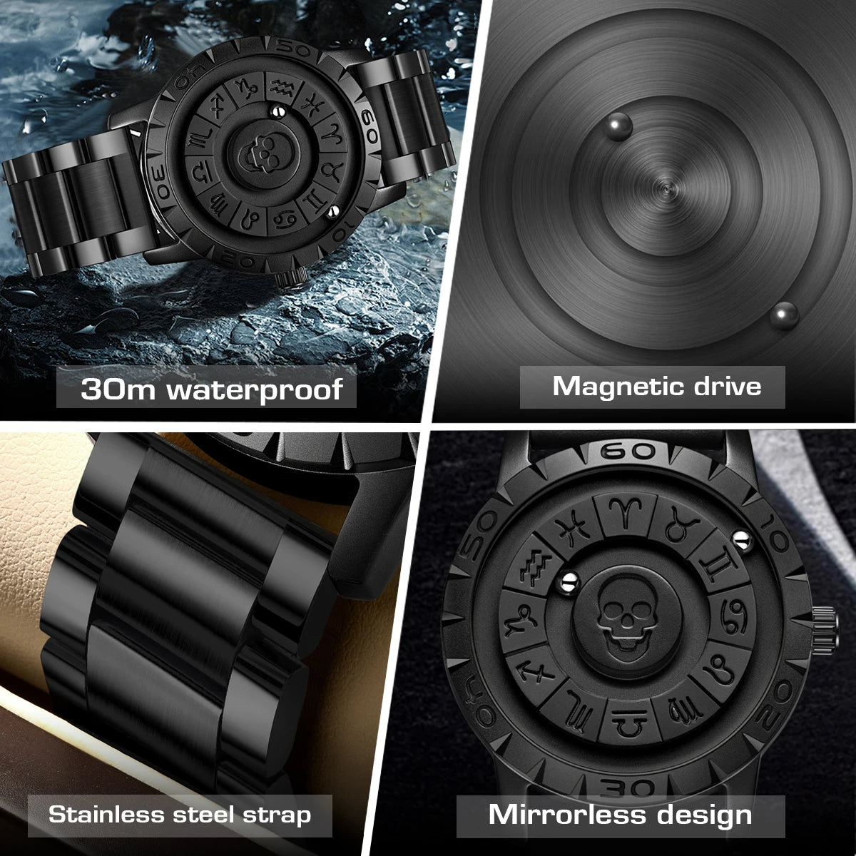 foxbox Magnetic Levitation Watch — Creative Floating Pointer Quartz Timepiece