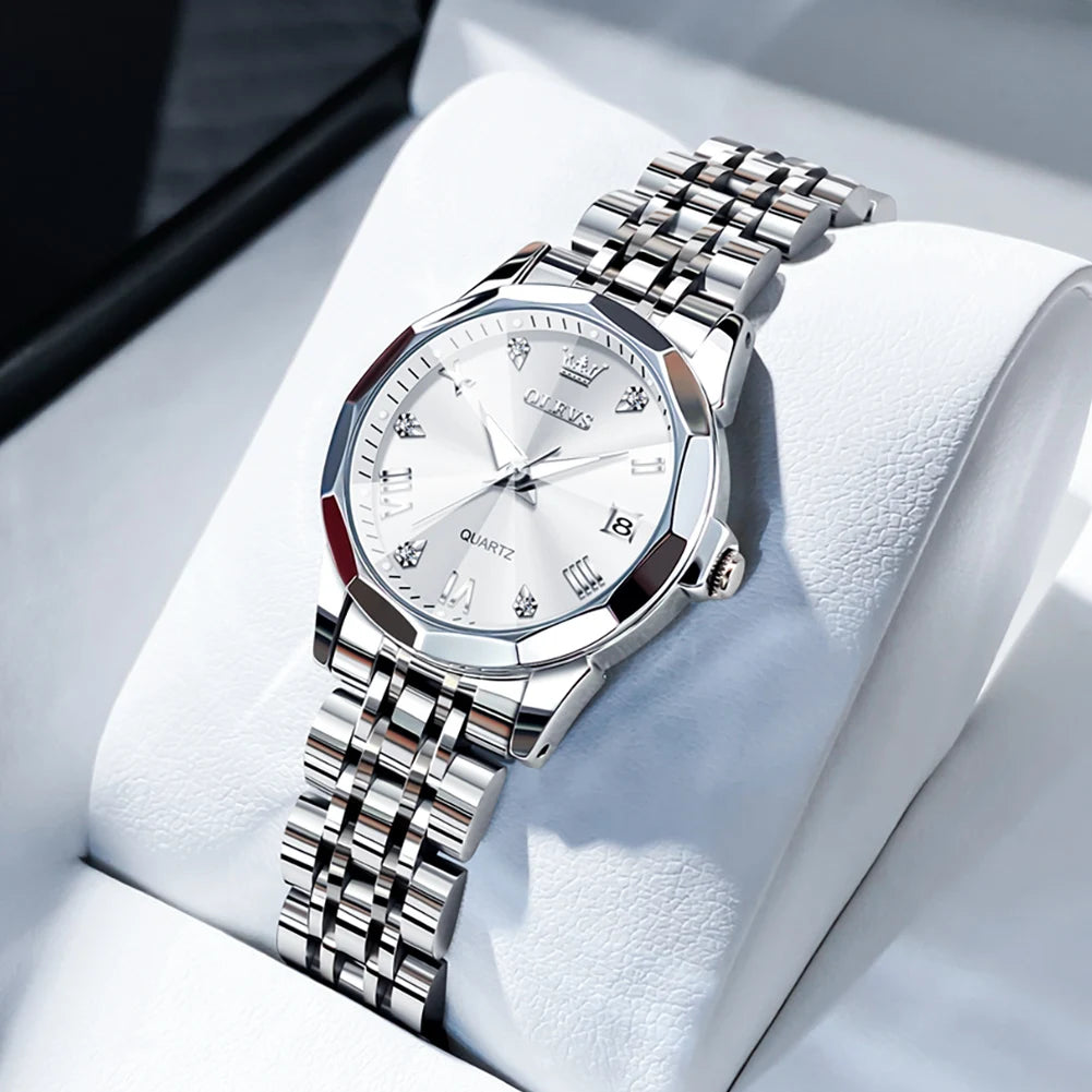 OLEVS 9931 Elegant Women's Watch — Luxury Stainless Steel Quartz Timepiece