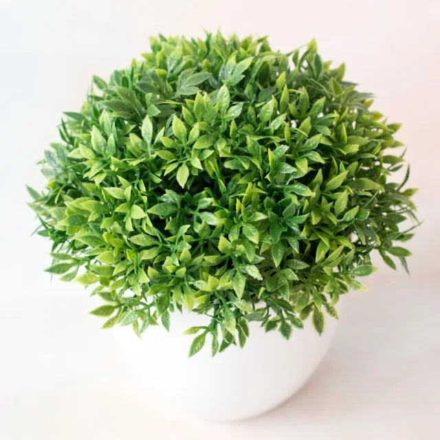 merylover Artificial Bonsai Tree — Potted Green Plant Decor for Home and Office