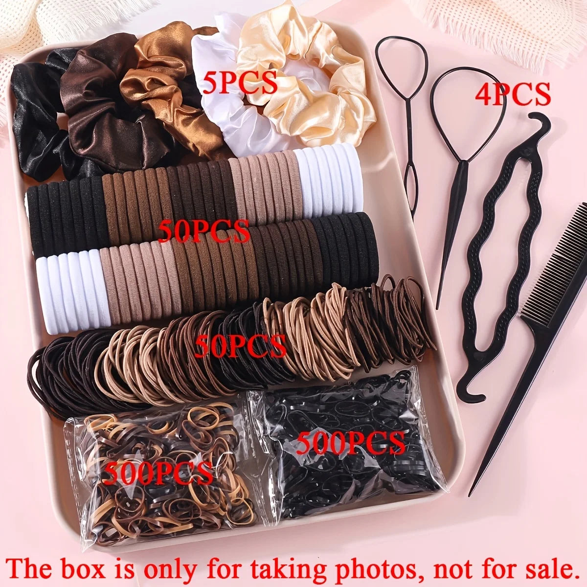 Xihui Women's Hair Accessory Set — 1109pc Elastic Scrunchies and Ties