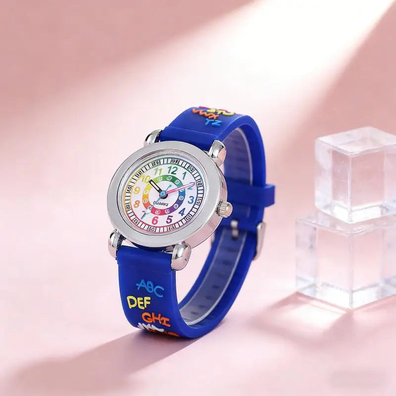 DENTON SIDPEGA Alphabet Text Silicone Watch — Fashionable Quartz Timepiece