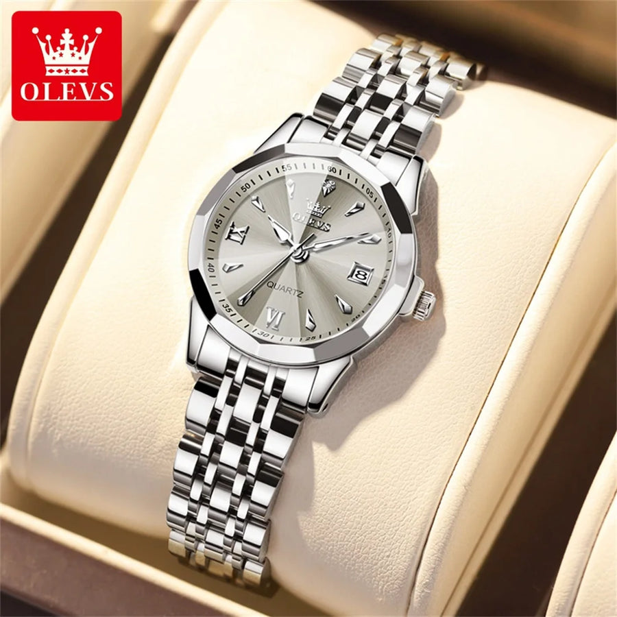 OLEVS 9998 Luxury Women's Watch — Waterproof Quartz with Calendar Window