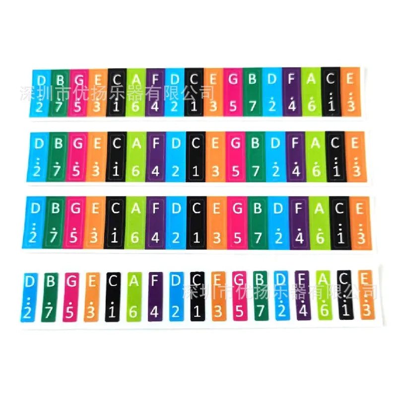 17 Keys Kalimba Note Stickers — Musical Instrument Learning Tool