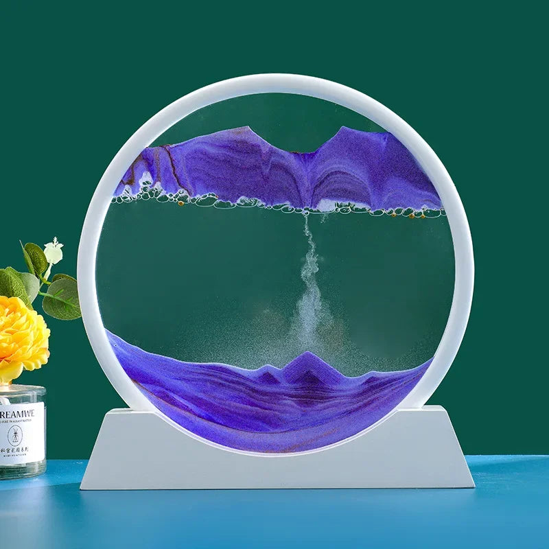 3D Moving Sand Art Picture — Decorative Glass Sandscape Hourglass