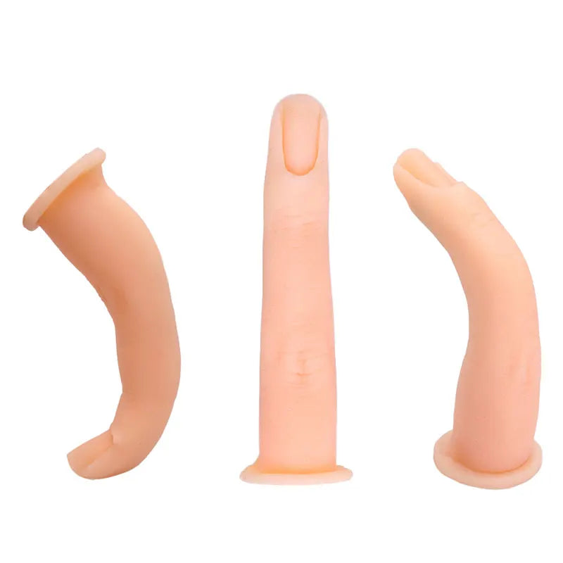 Silicone Nail Art Training Hand — Bendable Practice Finger with Joints