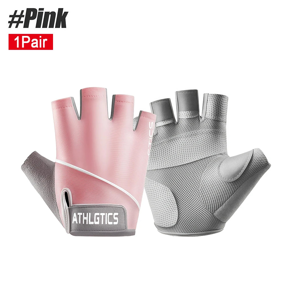 Breathable Fingerless Workout Gloves — Anti-Slip Grip for Gym & Cycling