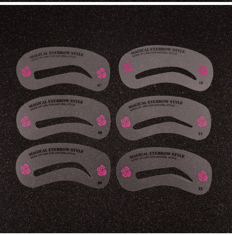 24-Piece Eyebrow Stencil Kit — Professional Makeup Shaping Tools