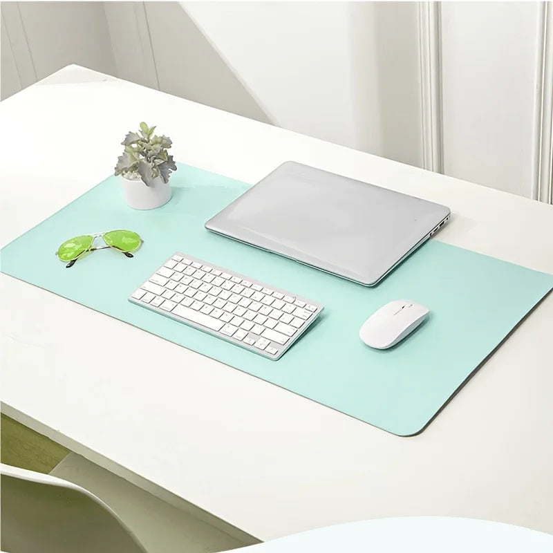 Extra Large Faux Leather Desk Mat — Waterproof Desktop Protector for Office and Gaming