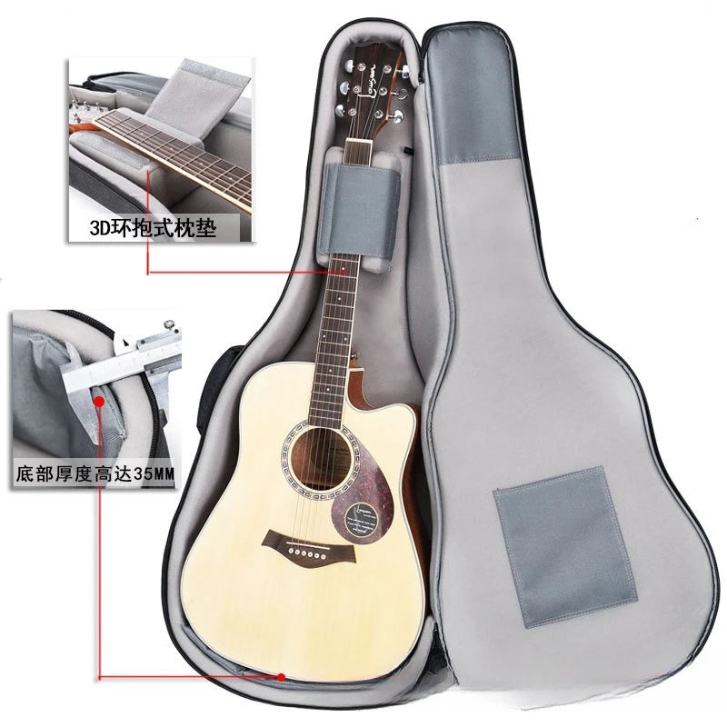 ABQP Acoustic Guitar Bag — Water Repellent Instrument Backpack