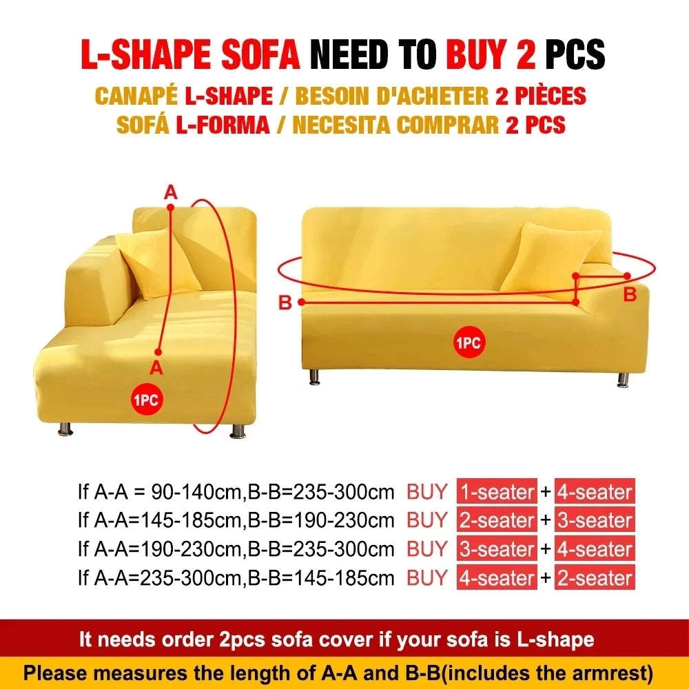 Velvet Stretch Sofa Cover — Protective Slipcover for 1-4 Seater Couches