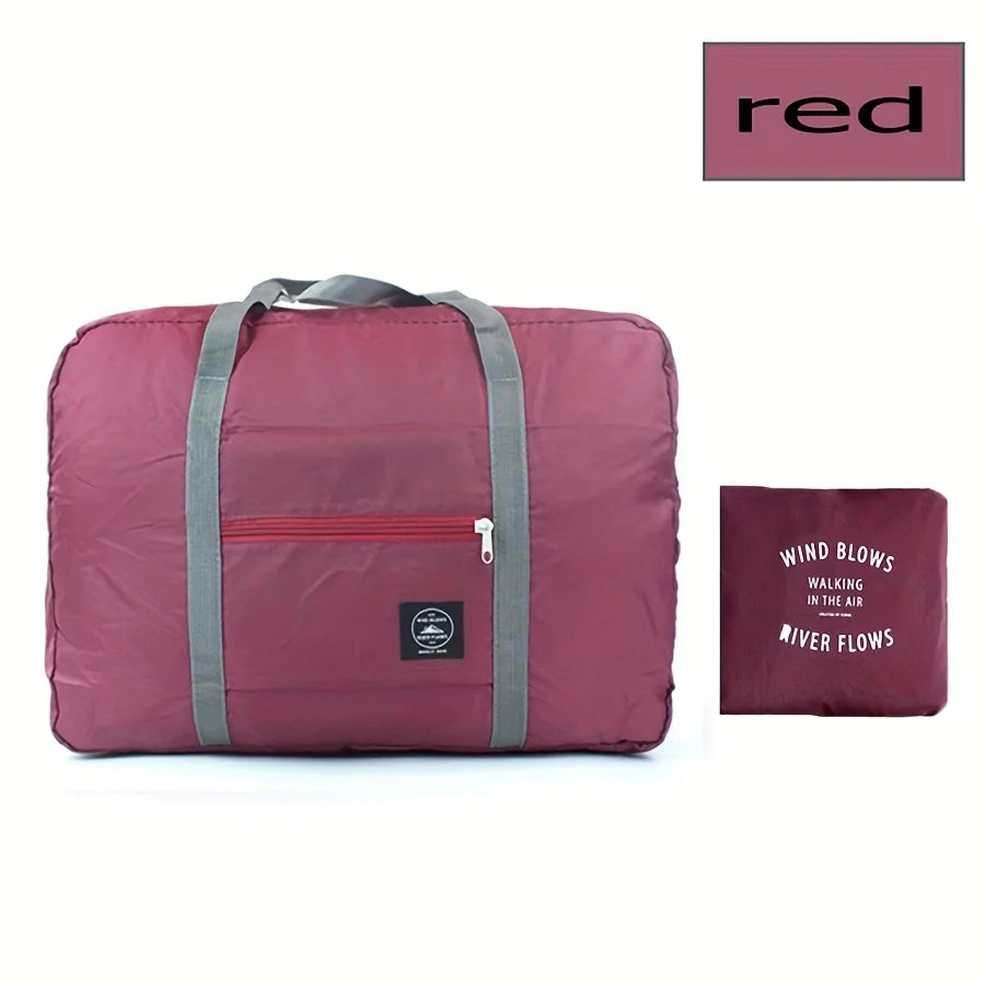 Foldable Travel Duffel Bag — Lightweight 25L Weekender with Trolley Sleeve