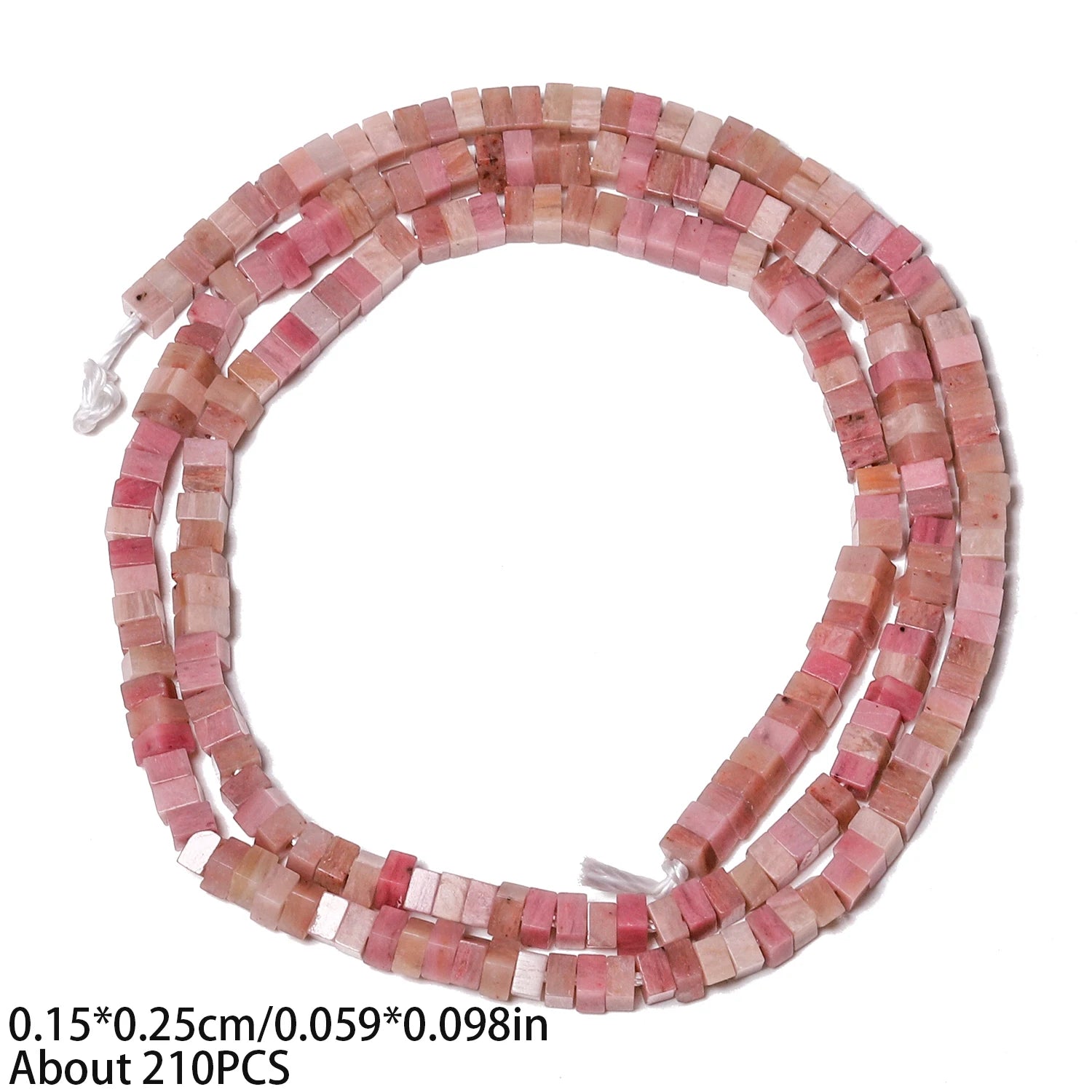 Natural Rhodonite Stone Beads — Multi-Shape Charms for DIY Jewelry Making
