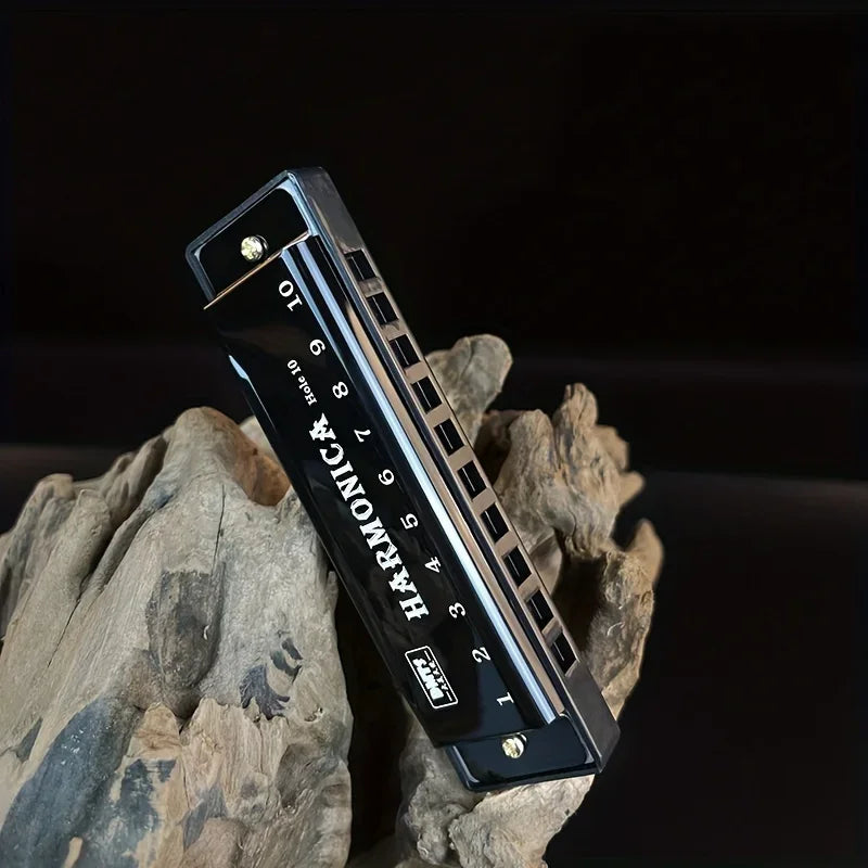 Beginner Harmonica Instrument — 10-Hole Musical Instrument in Key of C
