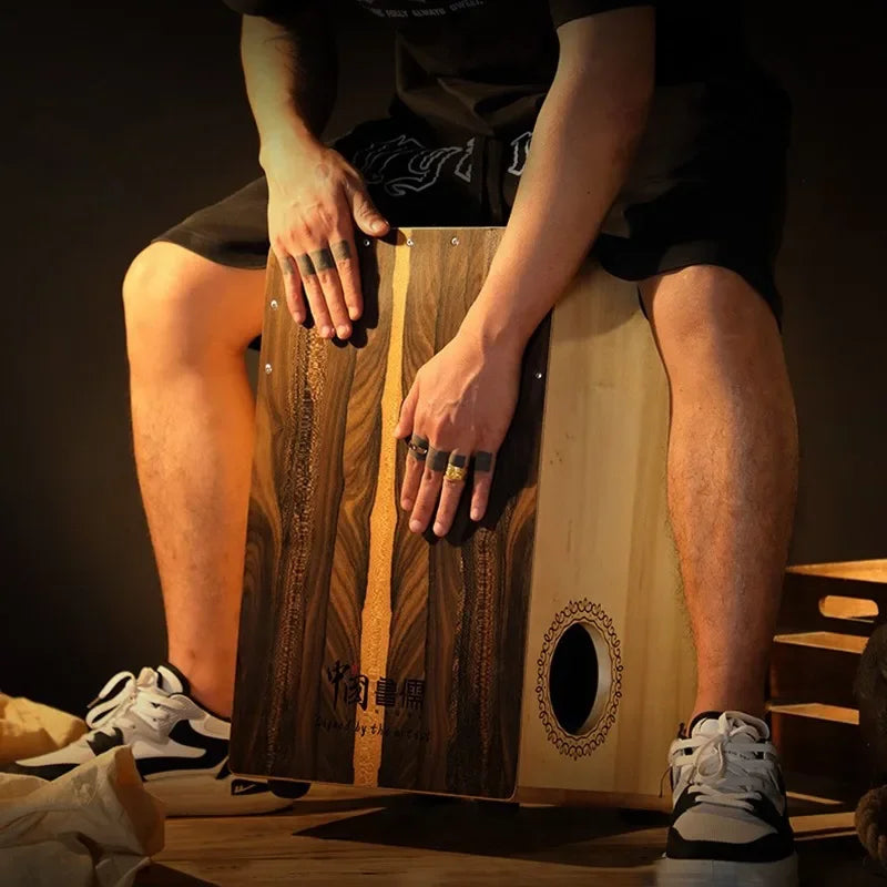 GIOIO Solid Wood Cajon Box Drum — Professional Percussion Instrument