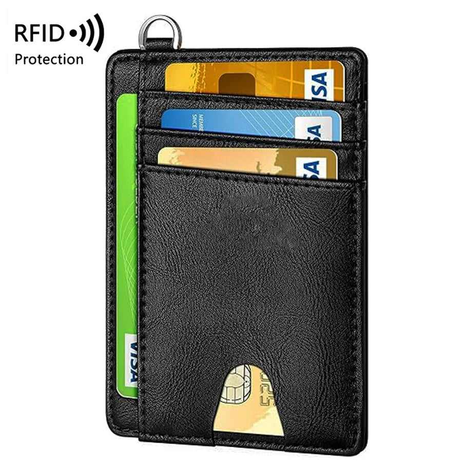 Minimalist Slim Wallet — RFID Blocking Credit Card Holder, Unisex Design