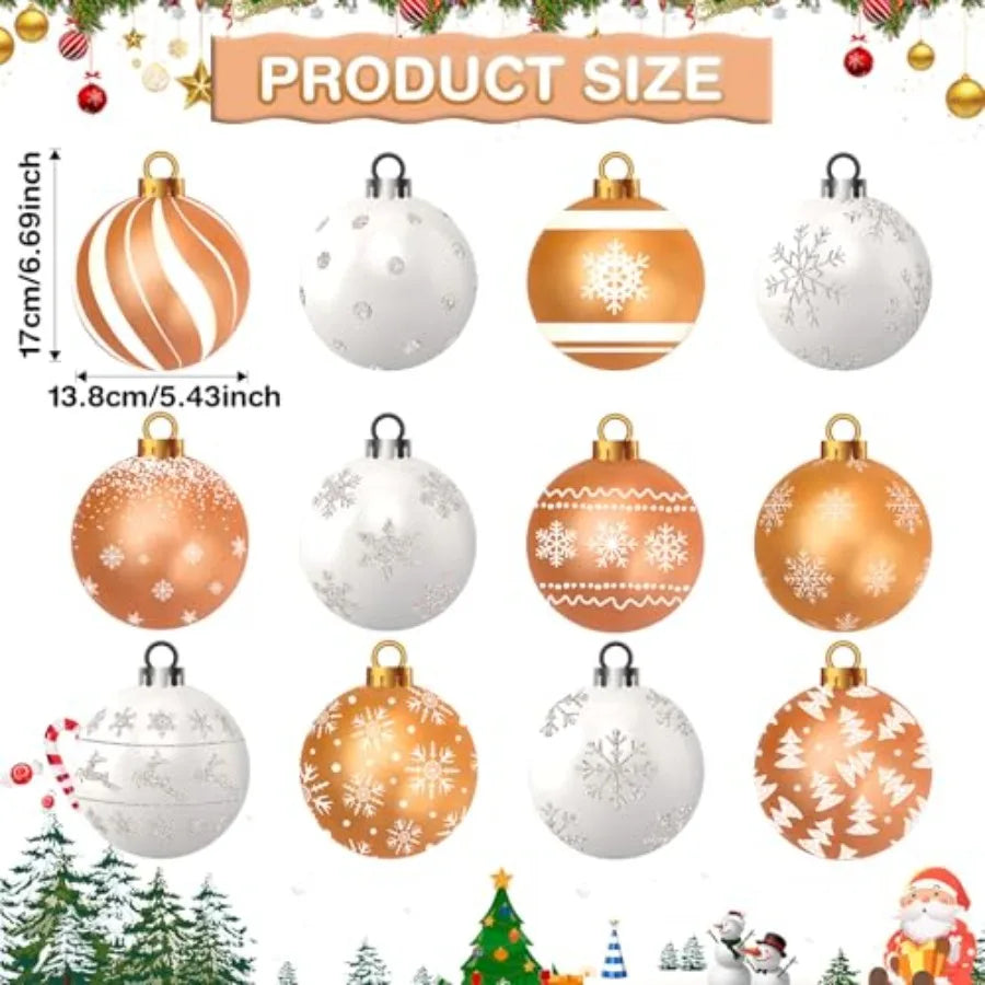 SHXI Hanging Christmas Decoration Set — Foil Swirls and Ball Ornaments