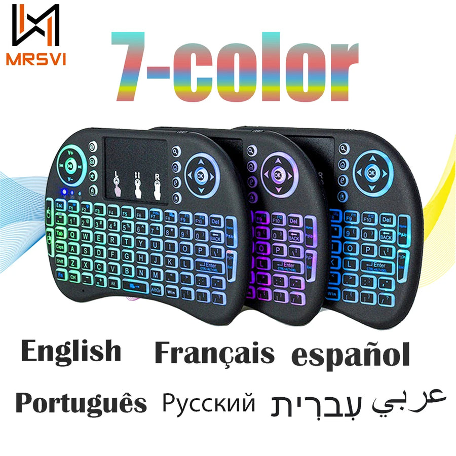 MRSVI Wireless Air Mouse and Keyboard — Backlit Mini Multimedia Controller
