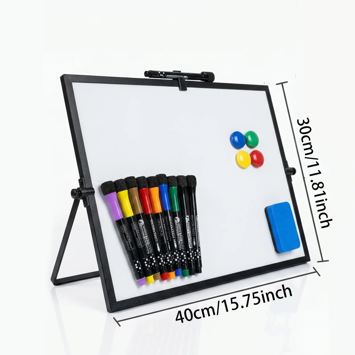 Double-Sided Dry Erase Whiteboard — Portable Surface for Planning and Drawing